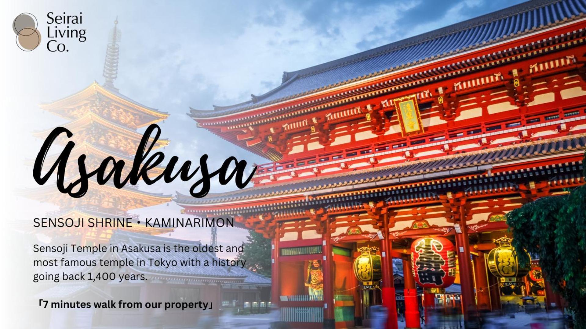 Seirai Asakusa Vacation Rental - 3 Minutes From Station Tokyo Luaran gambar